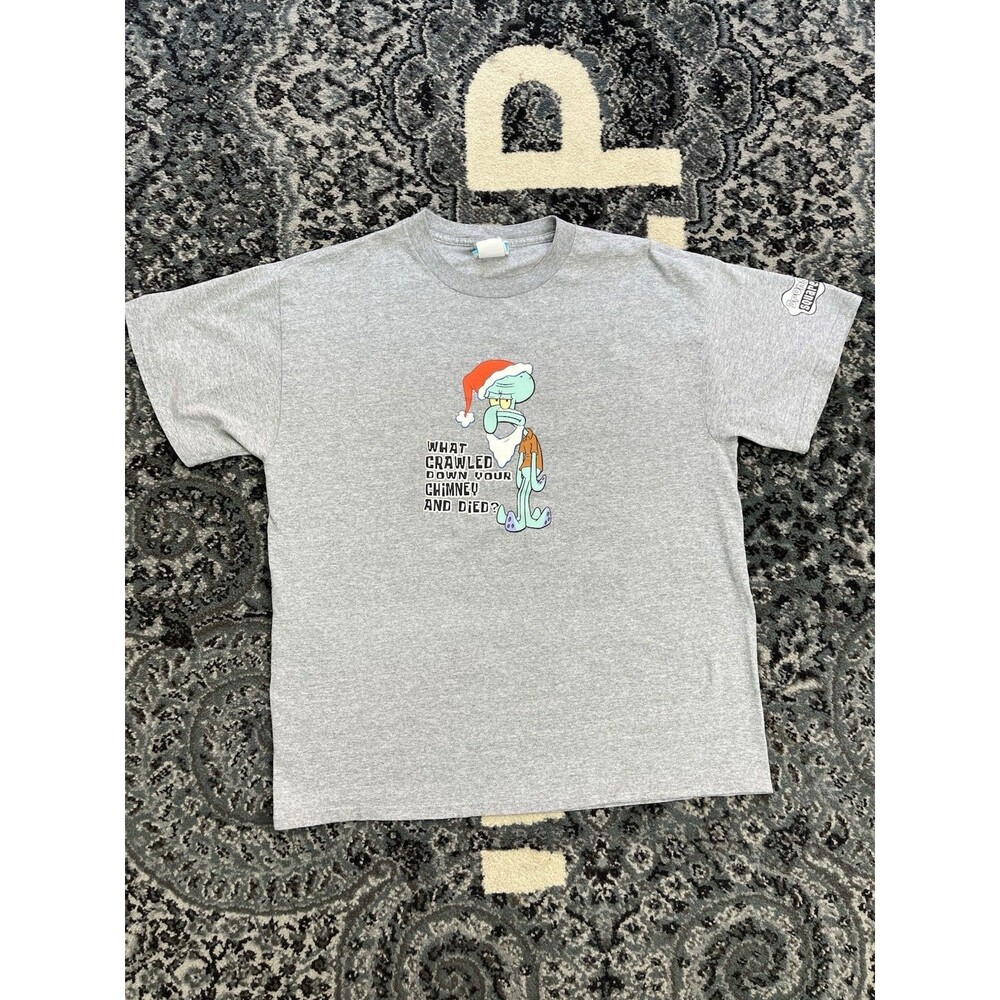 vtg nickelodeon spongebob graphic tshirt squidward y2k cartoon Large